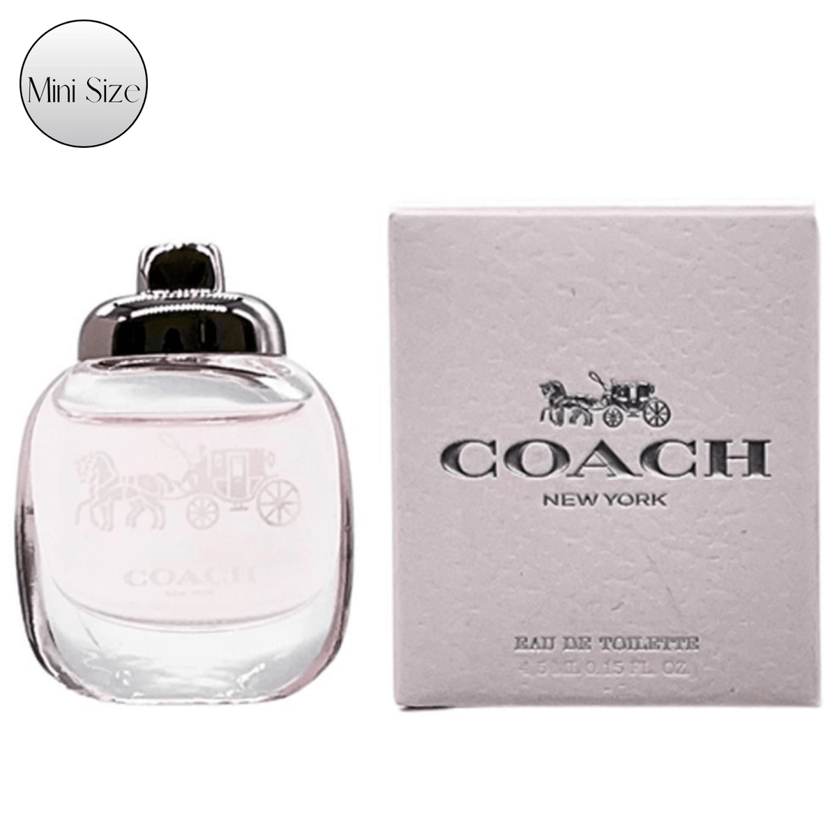 Eau de Toilette Coach New York for Women 4.5ml Mini Bottle with Silver Cap and Pink Boxed Presentation — image 4