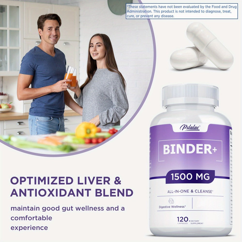 Dietary Supplement 13-in-1 Binder Capsules with Activated Charcoal, Zeolite and Bentonite Clay, 120 Count — image 8