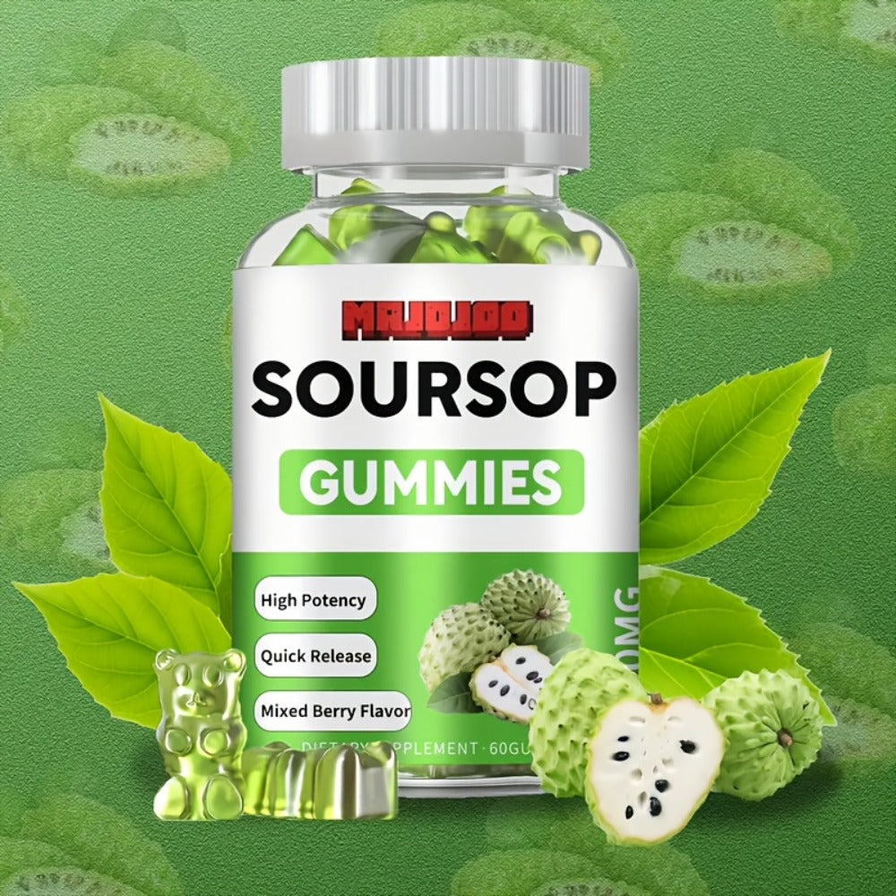 Soursop Graviola Gummies 2000mg, 60 Count Antioxidant Supplement for Men & Women, Supports Digestion & Immune Health — image 