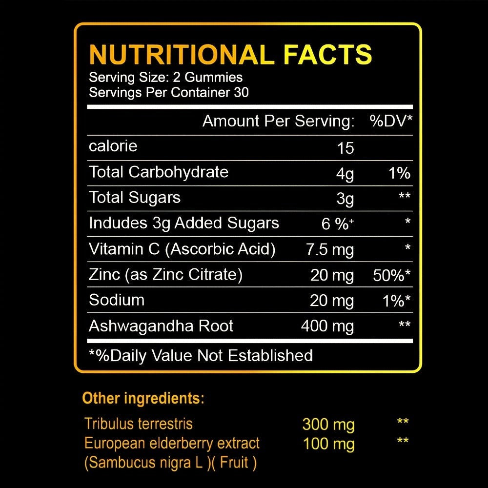 Ashwagandha Gummies for Men, GIRTH Male Vitality & Energy Supplement with KSM-66 Ashwagandha for Strength — image 2