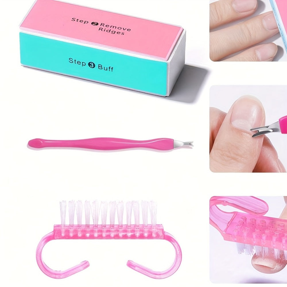 72-Piece Complete Nail Art Set with LED UV Lamp, Electric Nail Drill Pen, Gel Polish, Glue Drying Machine — image 16