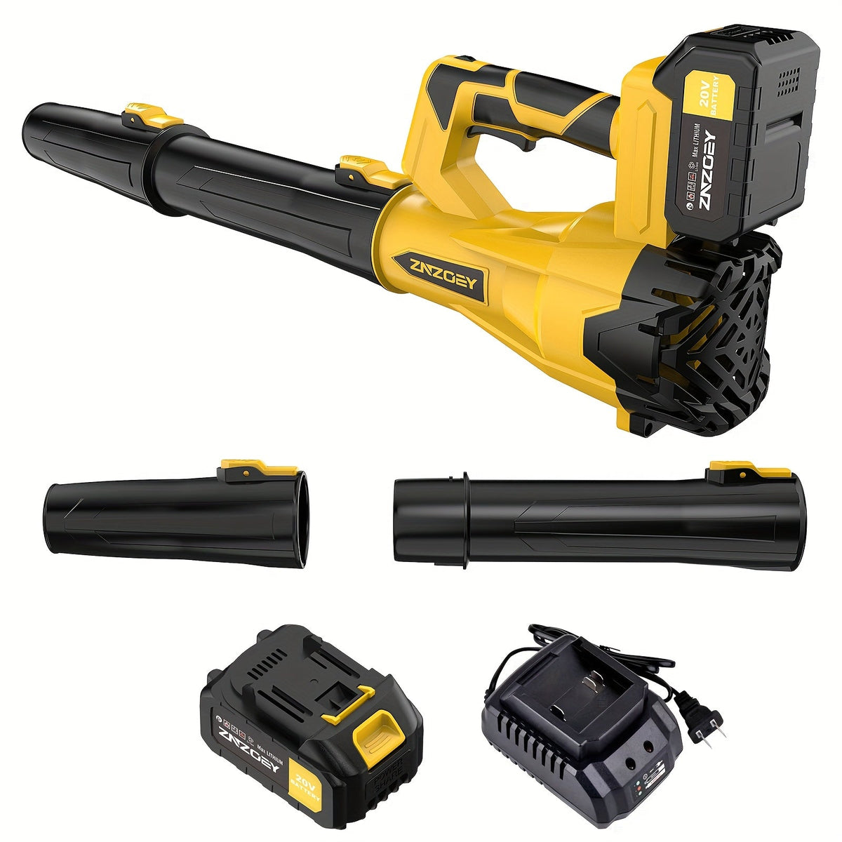 Cordless Leaf Blower 580CFM 160MPH, 40V Brushless Motor, 4.0Ah Battery, 6-Speed, Extension Nozzle — image 2