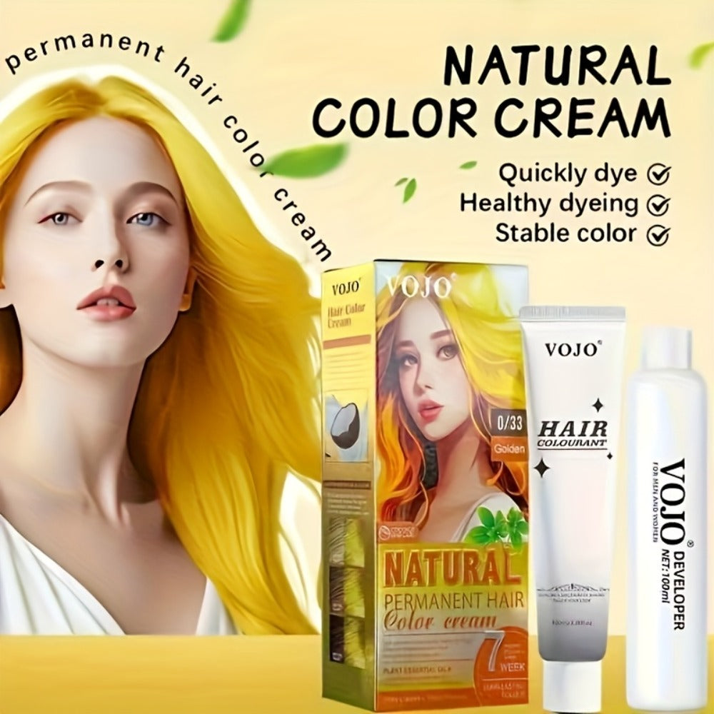 Permanent Hair Dye Kit 12 Vibrant Colors with Developer & Applicator Tools Bleach Blonde Ash for Bath Time, Home Spa and Pers