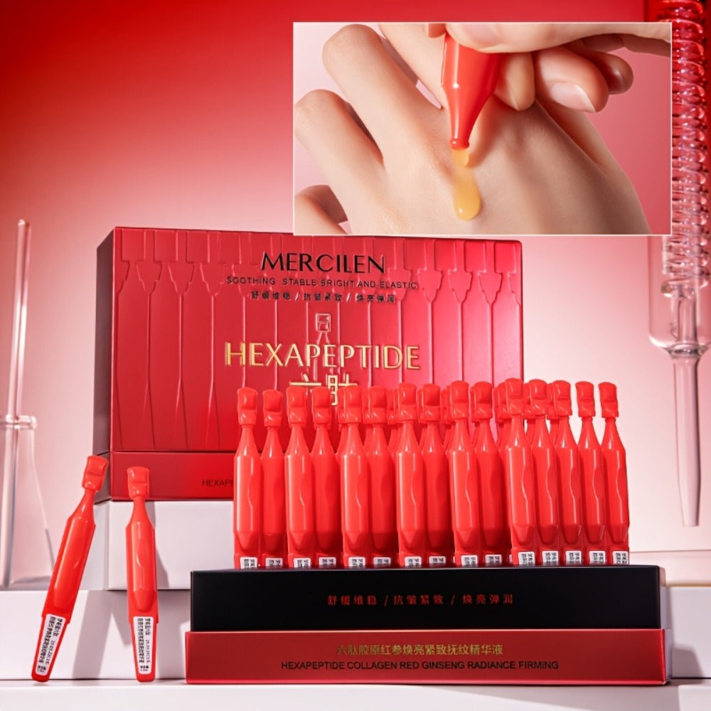 Face Serum Mercilen Red Ginseng 6-Peptide Collagen Ampoule Box with 30 Individually Packed Portions — image 11