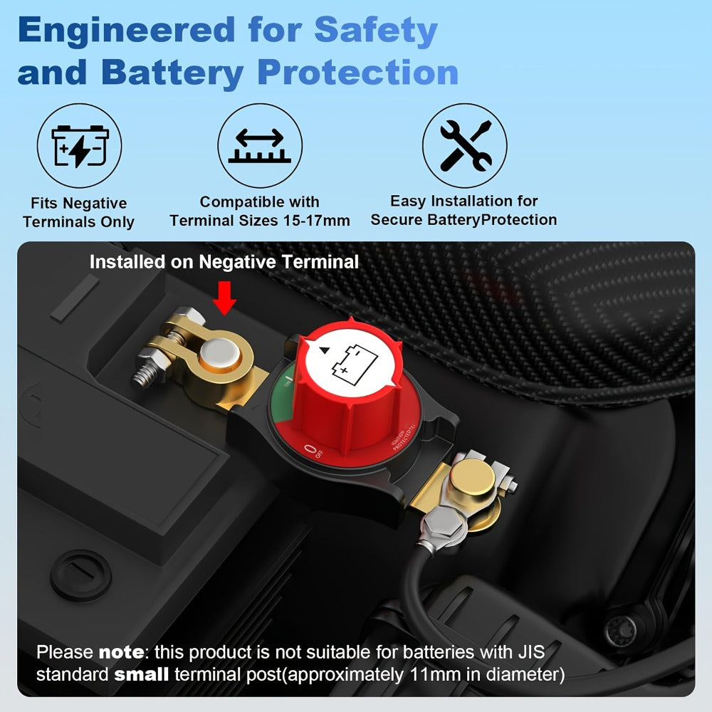 Battery Disconnect Switch 1000A Heavy Duty Manual Lever On/Off Negative Cut-Off with Screw Terminals for Car Truck Boat RV Ma