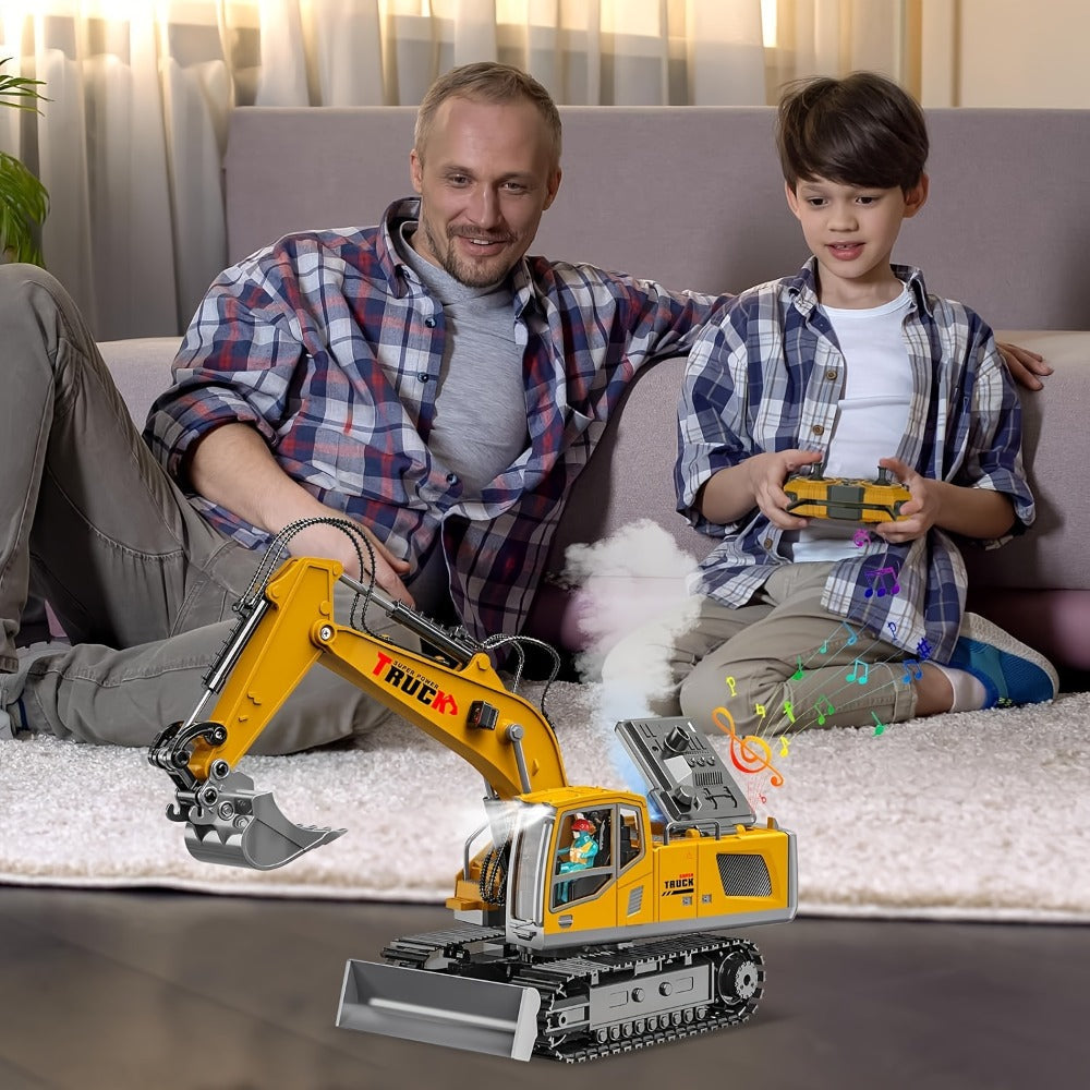 RC Excavator 120-Minute Battery Life Metal Shovel LED Lights with the Listed Color, Size or Set Options for Everyday Use — im