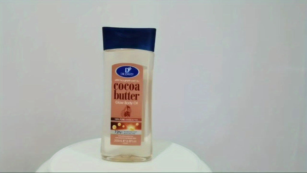 Cocoa Butter Body Oil, Two-Piece Set of 200ml Flip-Top Bottles with Coordinated Brown Labels — image 8