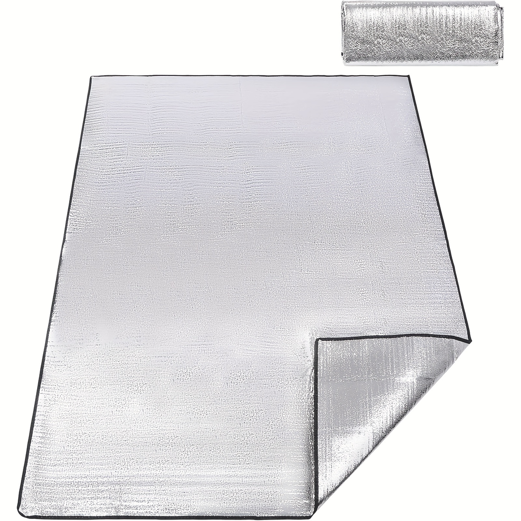 Insulated Camping Mat 2-Pack Aluminum Foil EPE Foam Foldable Moisture-Proof Outdoor Picnic Mat 78x39in – Portable Lightweight