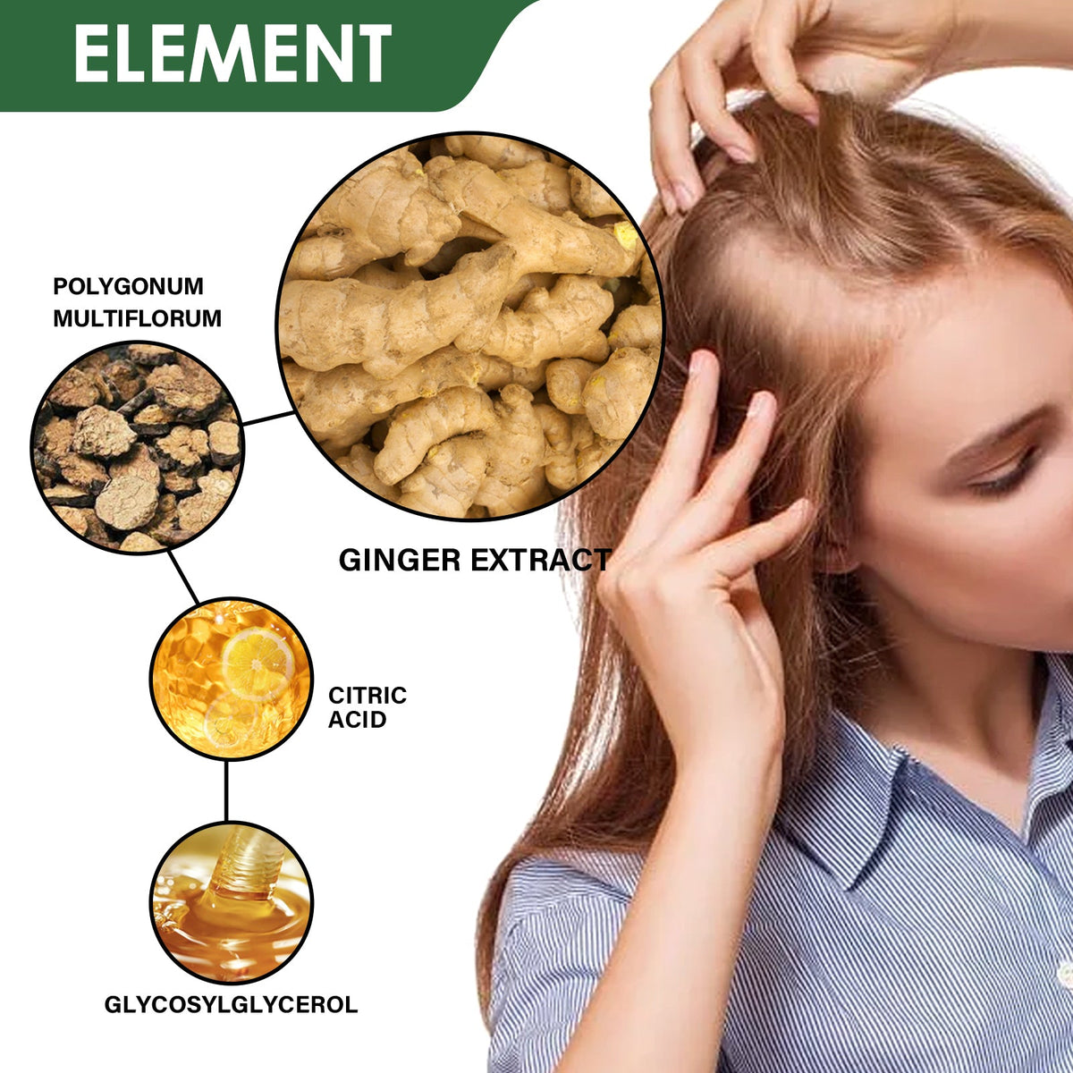Ginger Hair Growth Ointment, Moisturize And Thicken Hair, Repair Damaged Hair And Prevent Hair Loss Hair Care Cream