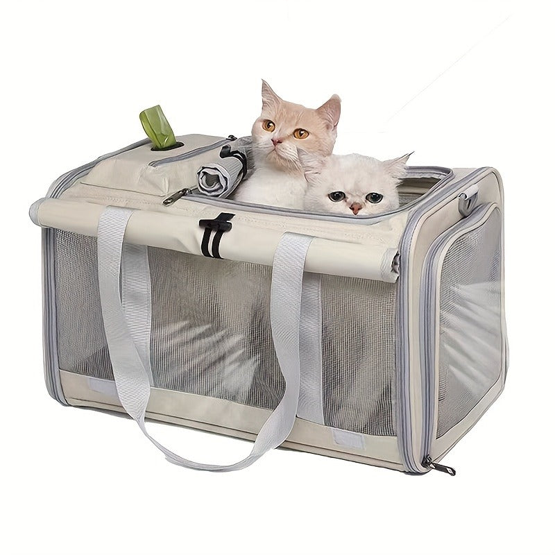 Soft-Sided Mesh-Panel Pet Carrier with Privacy Cover and Nine Color or Accessory Bundle Options — image 21