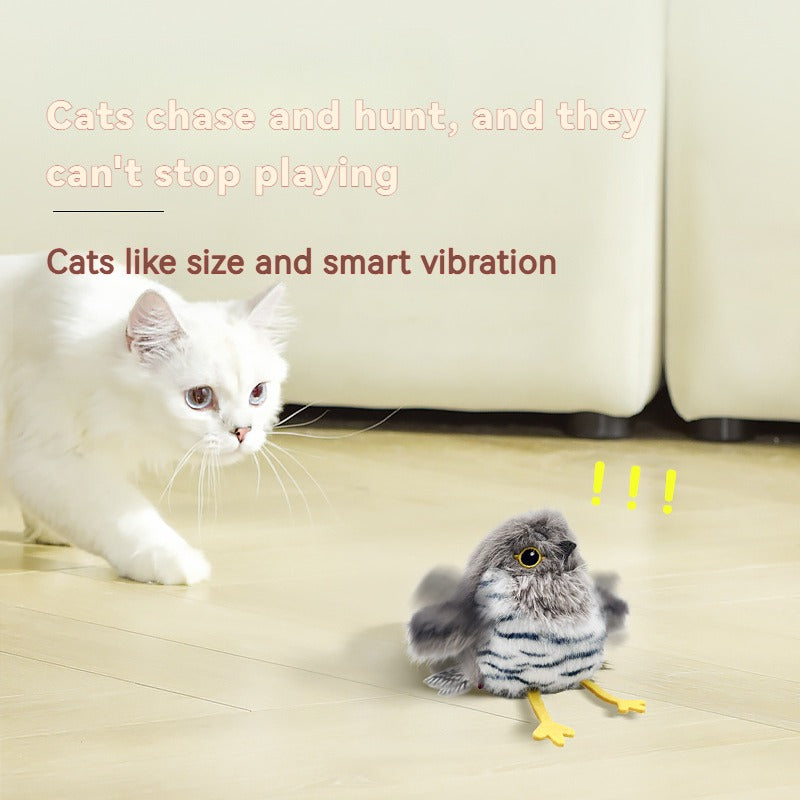 Cat Toy Flapping Bird with Chirping Sound, USB Rechargeable Motion and Three Plush Bird Styles — image 17