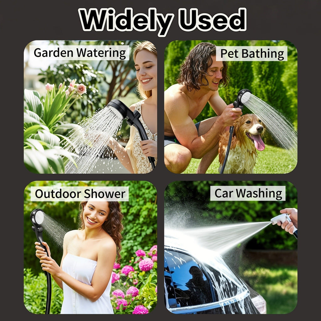 Portable Camping Shower 6000mAh IPX7 120-Min Runtime for Camping, Travel and Outdoor Use, with the Listed Configuration — ima