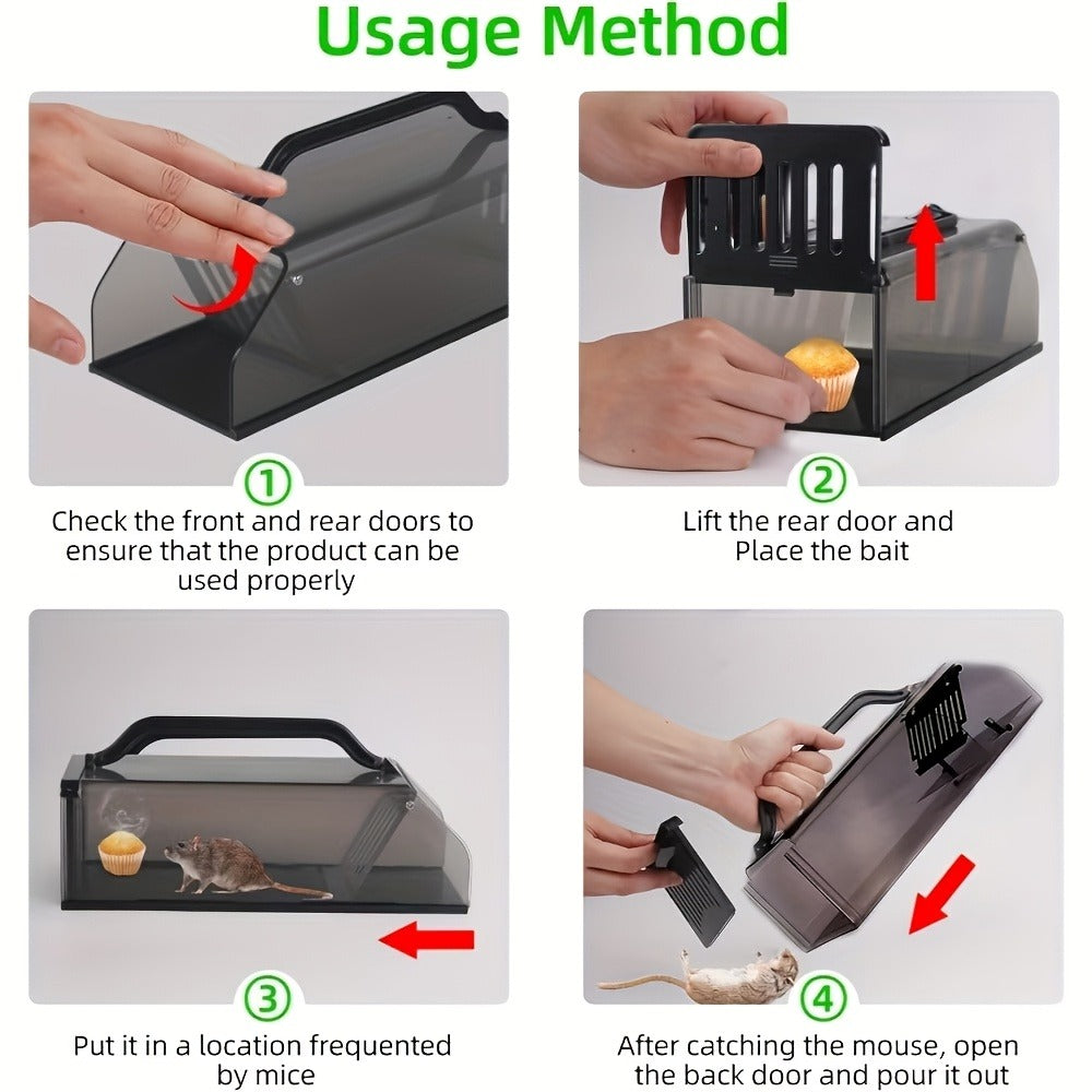 Mouse Trap Live Catch – Transparent Continuous Capture Rodent Trap for Indoor Home, Kitchen, Garage & Outdoor Use — image 12