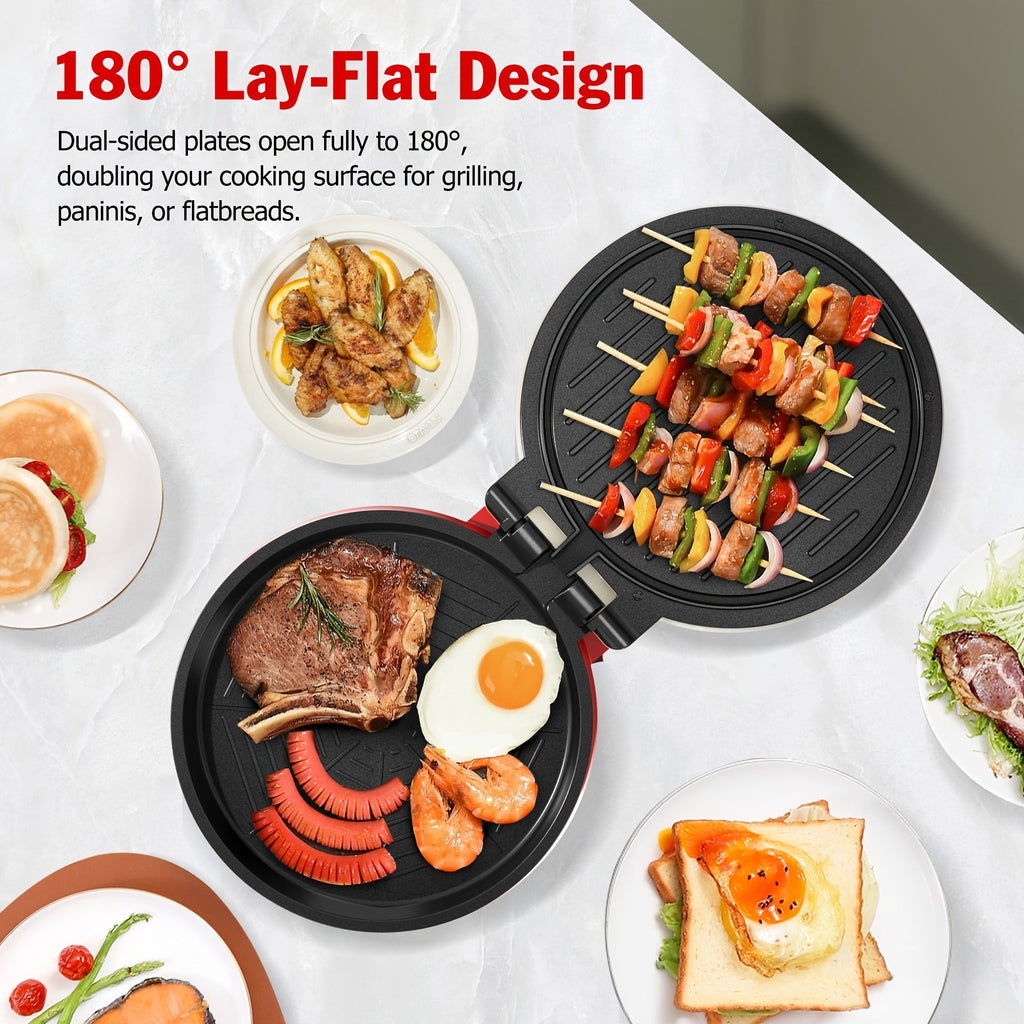 Electric Smokeless Indoor Grill 1500W, 2-in-1 Indoor Grill & Pizza Maker with 30-Min Timer, Auto Shut-Off — image 13