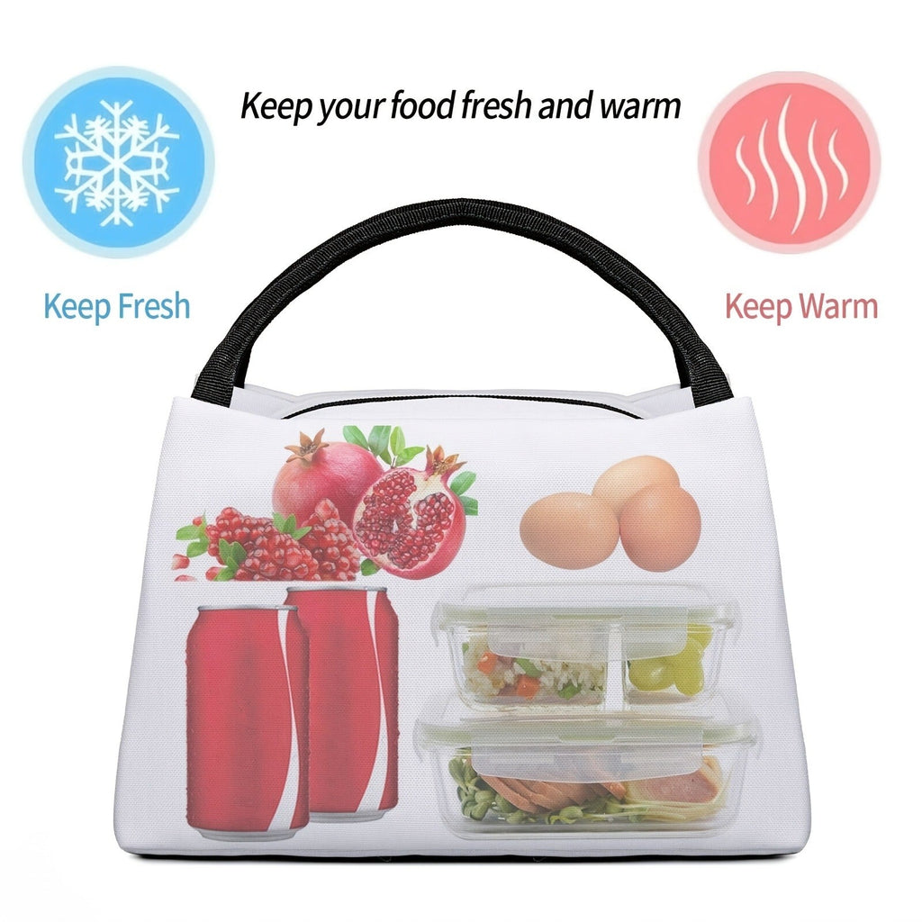 Chicken Print Lunch Bag Tote, 11 x 6.3 x 6.7 Inches with Top Zipper and Dual Carry Handles — image 12