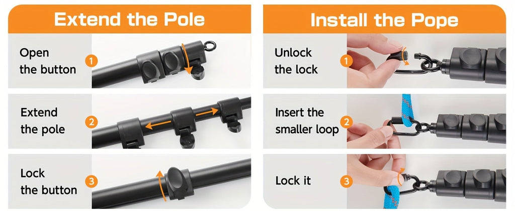 Dog Toy Telescopic Aluminum Flirt Pole with Reinforced Nylon Rope and Three Detachable Interactive Toys — image 5