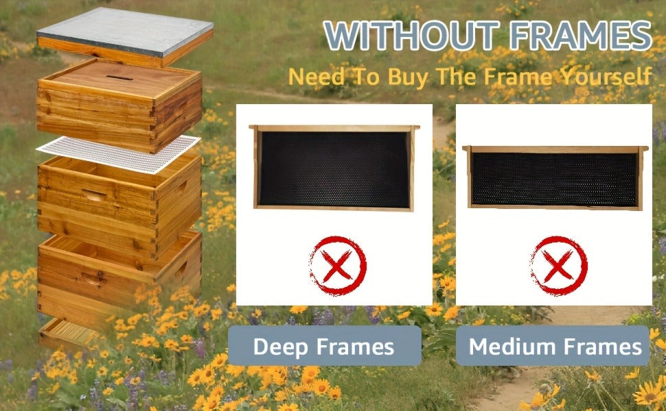 Langstroth Beehive Kit 3 Layer Beeswax Coated 2 Deep Boxes & 1 Medium Super — No Frames — image 11