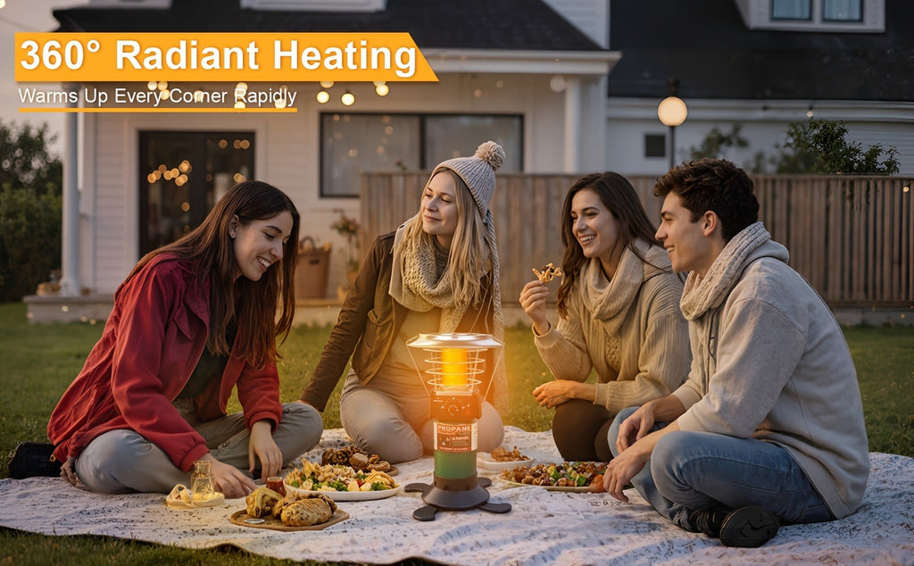 360-Degree Propane Heater with Four-Leg Base, Carry Handle, Pulse Ignition and Removable Top Plate — image 12