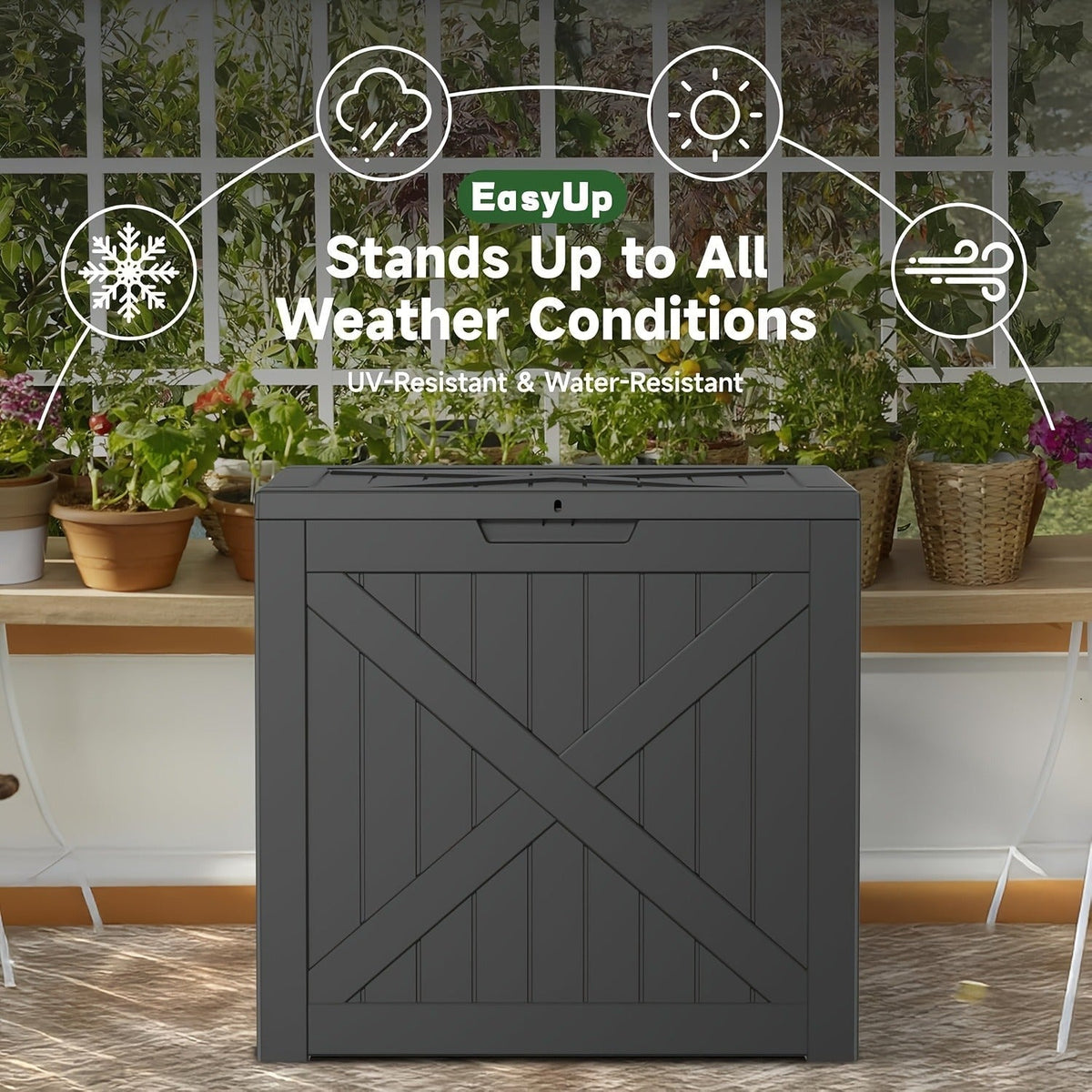 Lockable Outdoor Storage Box Waterproof Package Delivery Porch — image 11