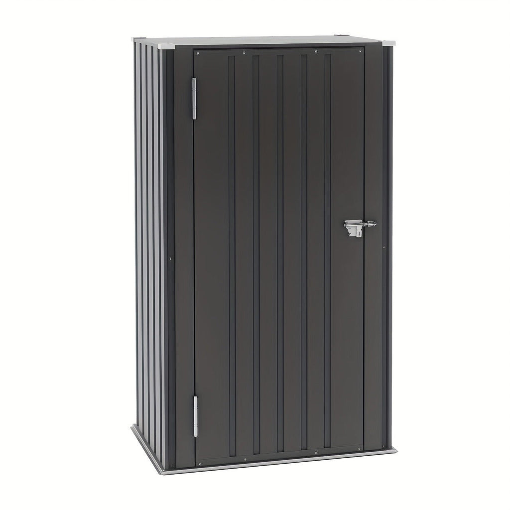 Tall Metal-Look Outdoor Storage Cabinet with Double Doors, 22 or 28 Cu Ft Checkout Capacity Options — image 11