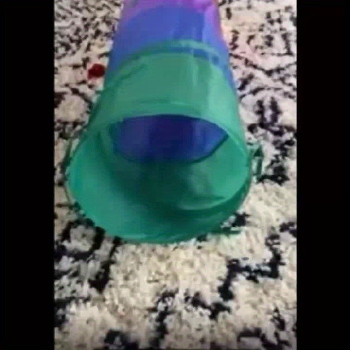 Cat Toy Rainbow Tunnel in S-Shaped or Three-Way Layouts with Peek Holes, Ball and One or Two-Pack Options — image 9