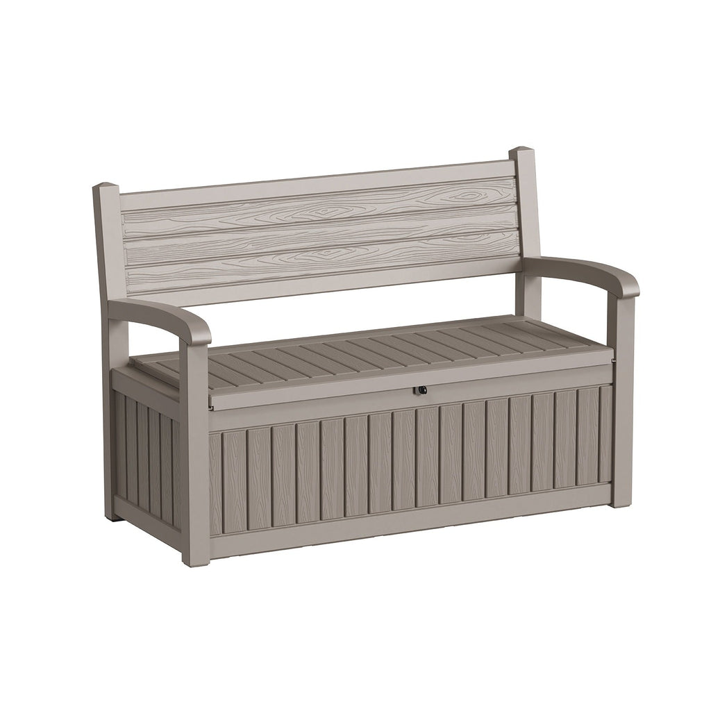 80-Gallon Outdoor Deck Storage Bench with Backrest, Armrests and Hidden Under-Seat Compartment in Two Colors — image 11