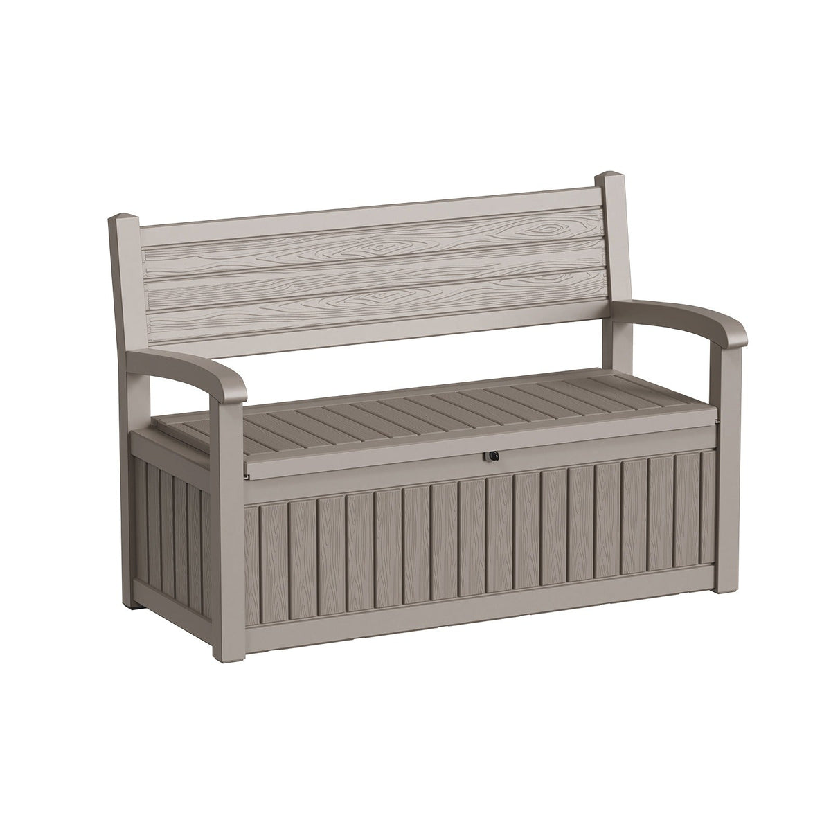 80-Gallon Outdoor Deck Storage Bench with Backrest, Armrests and Hidden Under-Seat Compartment in Two Colors — image 11