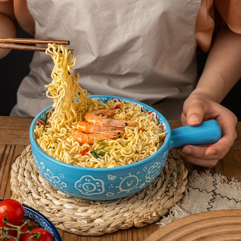 Ceramic Bowl Set with Lids 8-Piece Bohemian Soup Noodle Salad Bowls, for Home Cooking, Dining and Outdoor Meals — image 13