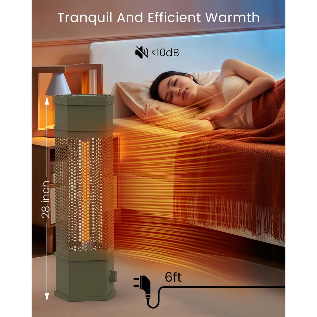 Electric Patio Heater 1400W 28", All-Around Radiant Heating with Tip-Over & Overheat Protection — image 13