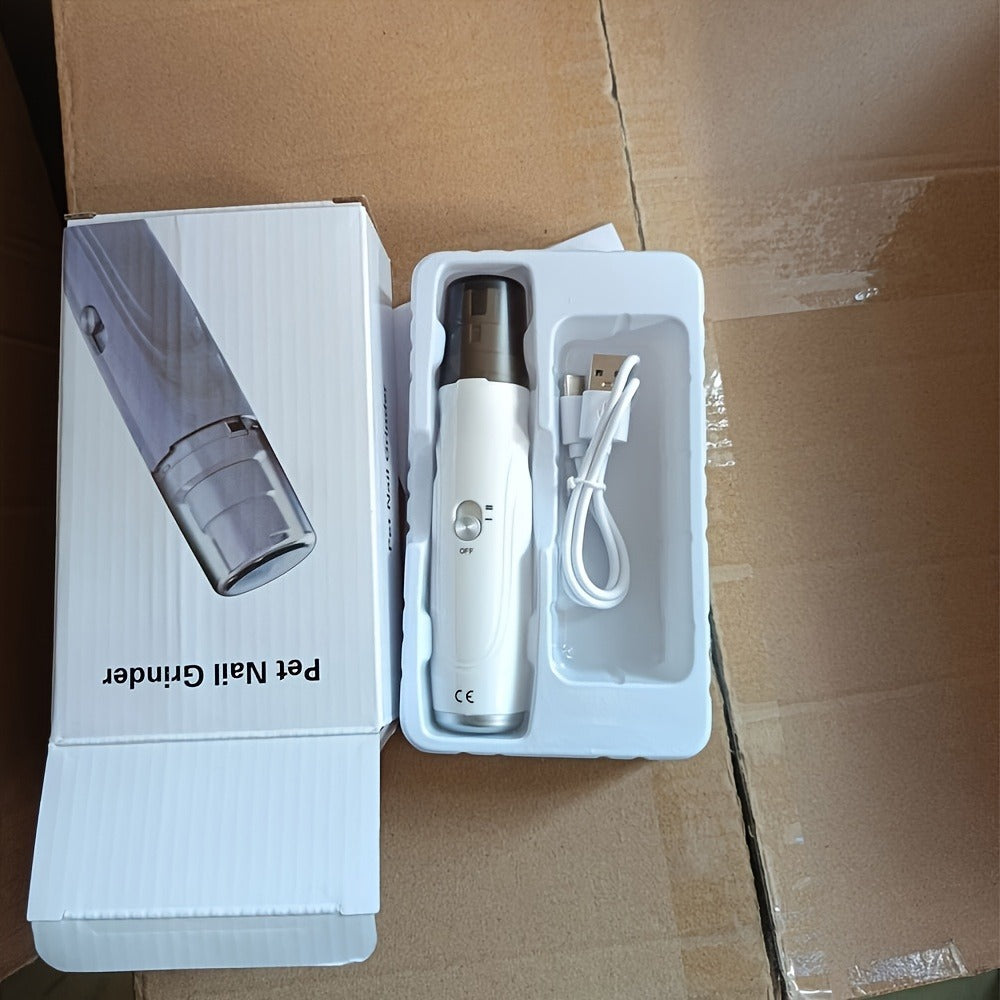 Pet Nail Grinder, DXYE WANIR Rechargeable Two-Speed Tool with Three Port Sizes and White Finish — image 14