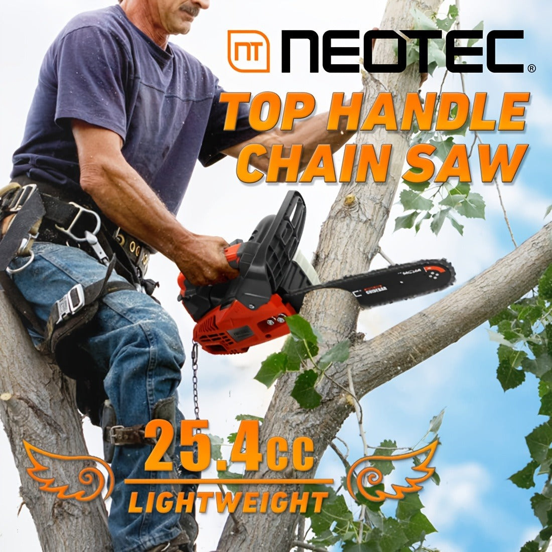 25.4CC 12-Inch Top-Handle Gas Chainsaw with Two-Stroke Engine and Pictured Accessory Group — image 12