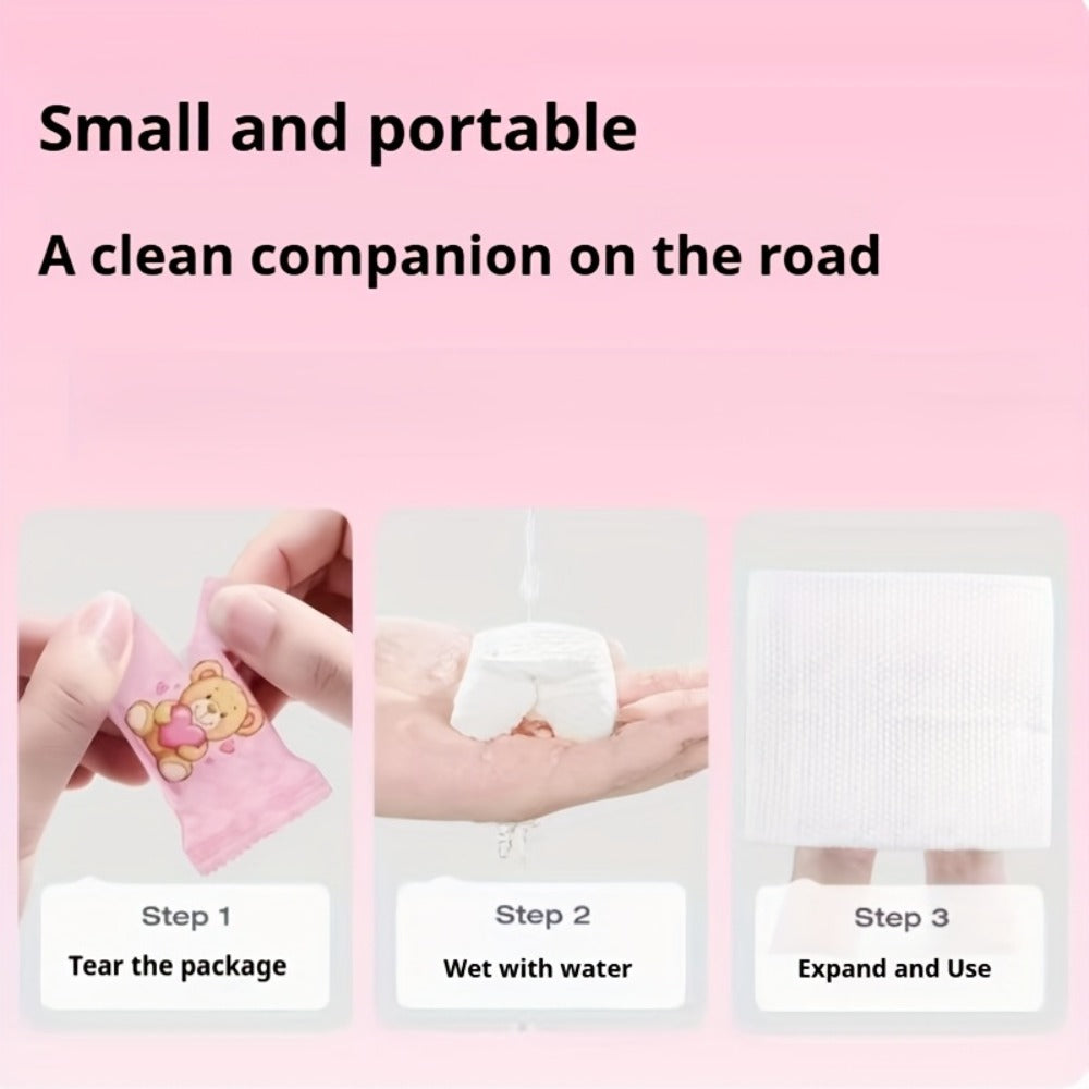 Disposable Face Towels 180 Pcs Soft Thickened Cotton Compressed Cleansing Towel for Women Men, for an Everyday Personal Care 
