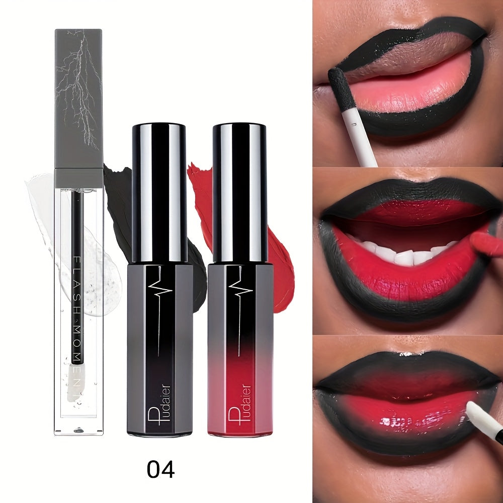 Lip Gloss Set by Pudaier with Clear Lip Oil, Two Matte Lip Colors and Three Retained Shade Options — image 10