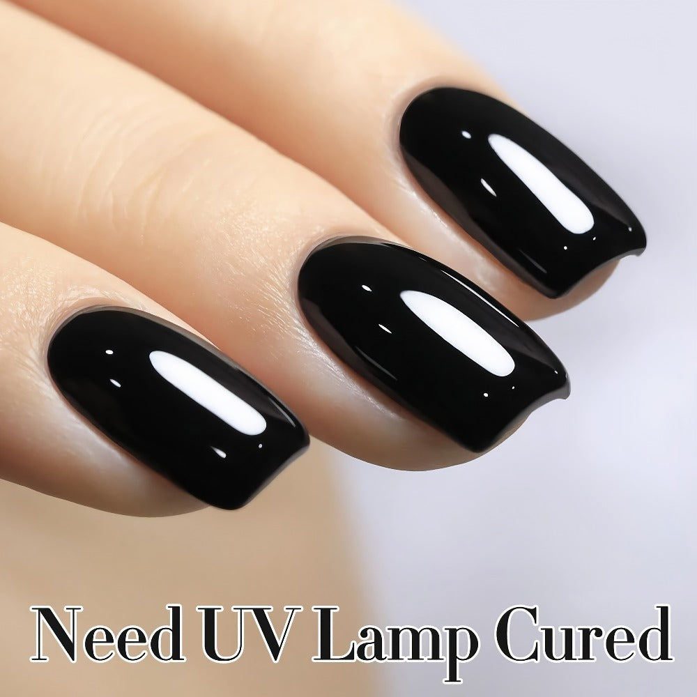 Gel Nail Polish in 16ml Deep Black for Solid Color, Stamping, French Tips and Chrome Base for Nail Art — image 10