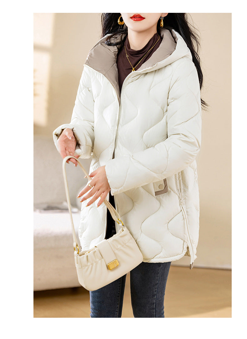 Winter Disposable Cotton-padded Coat For Women Padded Down Jacket Korean Style Mid-length Warm Jacket For Women