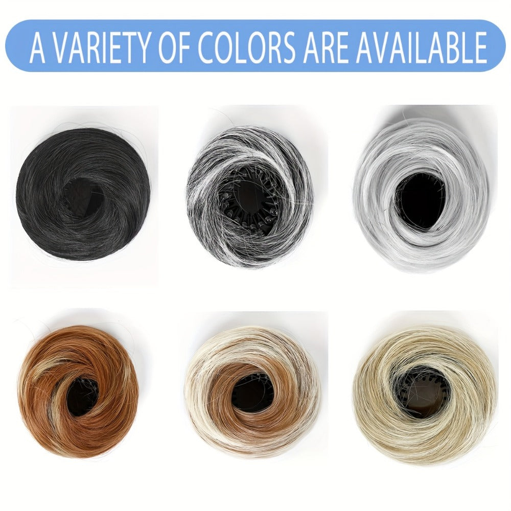 Hair Accessories Four-Inch Curly Bun Hair Piece in Six Synthetic Fiber Colors for Updo Styling — image 10