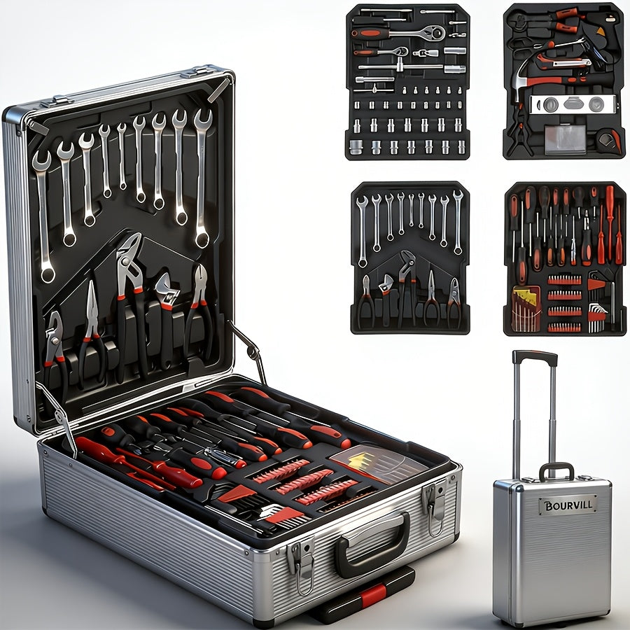 52-Piece Professional Tool Set – Multi-Function Home & Car Repair Toolkit with Portable Toolbox, Ideal Gift for DIY Enthusias