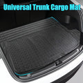 Trunk Cargo Liner Rubber Mat Universal Fit – All Weather Waterproof Trunk Mat with Seat Back Protector, Trim-to-Fit for Cars,