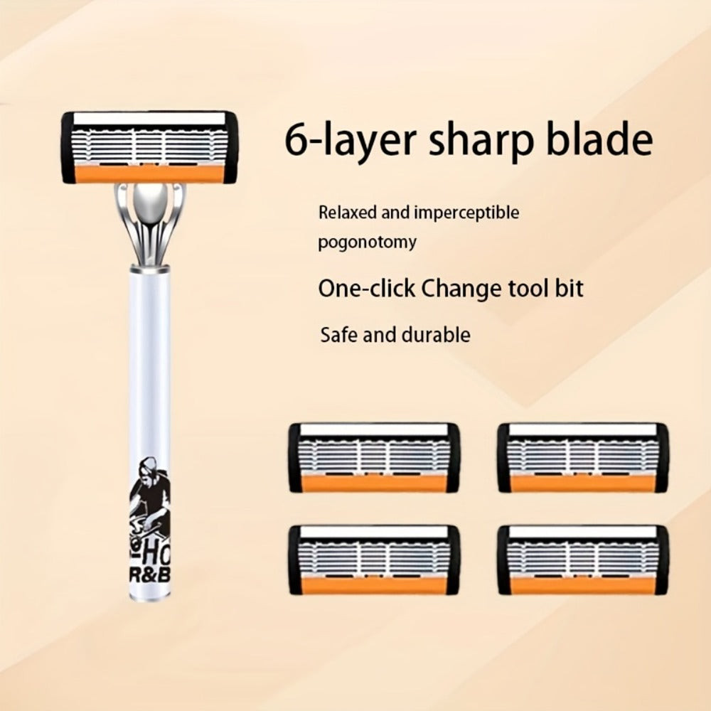 Double Edge Safety Razor Set for Men 72 Blades & 2 Non-Slip Metal Handles – Classic Ultra-Sharp Replaceable Blades for Smooth
