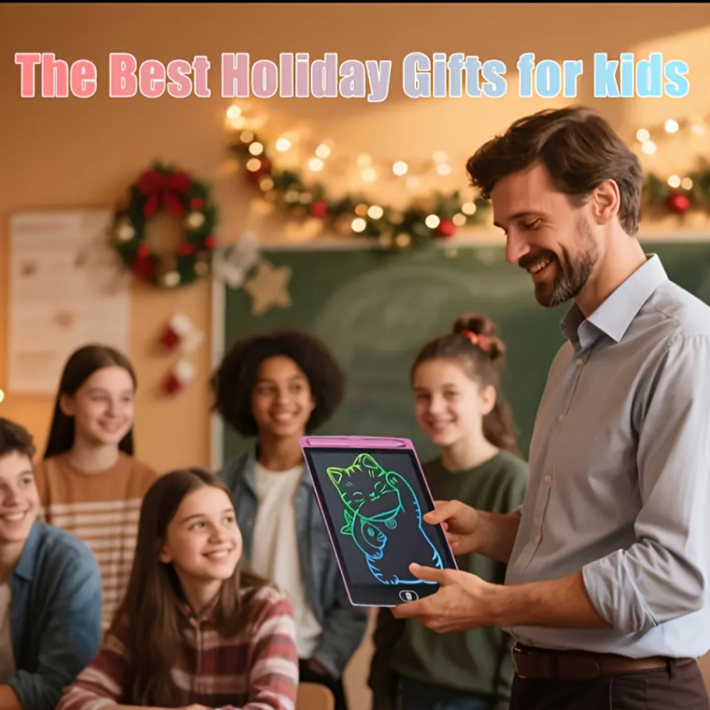8.2-Inch LCD Writing Tablet with Stylus and Pink or Blue Checkout Color Options for Drawing and Notes — image 10
