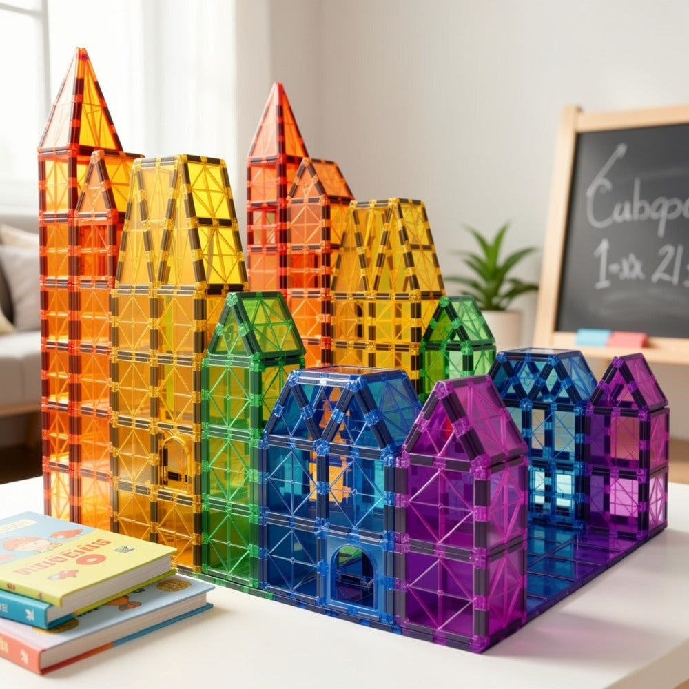 Animal Village Magnetic Building Blocks 102pcs for Kids Ages 3 4 5 6 with the Listed Color, Size or Set Options for Everyday 