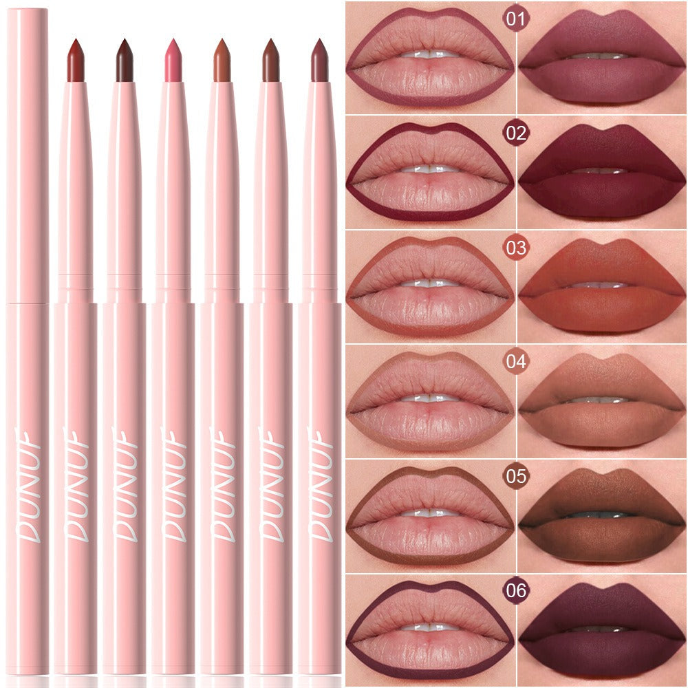 Waterproof Lip Liner Set 12 Pcs 2-in-1 Matte Lipstick Pencil Long Lasting Rich Pigment Smooth Glide Lip Color Kit Nude to Bol
