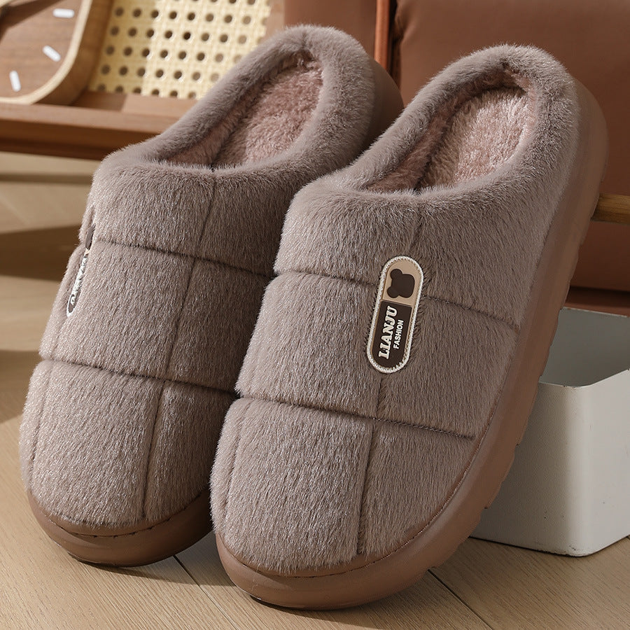 Cotton Slippers Men Plus Size Winter