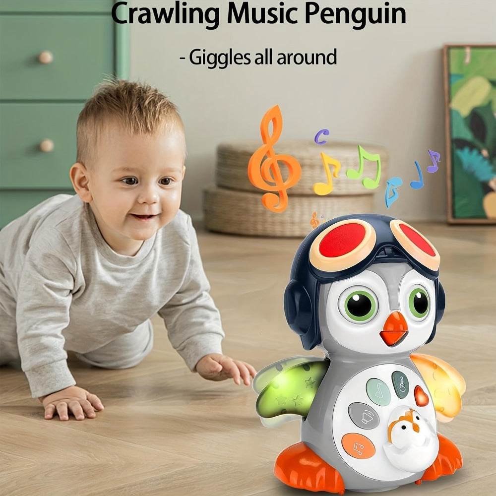 Musical Crawling Penguin Toy with Light-Up Wings, Moving Eyes and Four Front Control Buttons — image 7