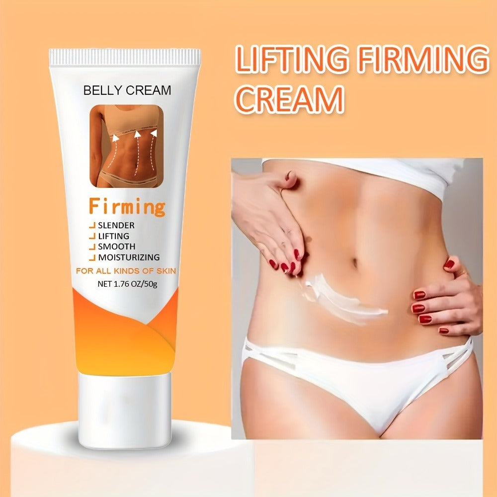 Body Moisturizer 50g Belly Cream in Squeeze Tube with White Cream Texture for Abdomen, Buttocks and Thigh Massage — image 4