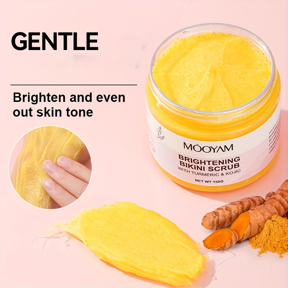 Glycolic Acid Bikini Area Scrub 150g, Kojic Acid & Turmeric Exfoliating Paste, Brightening Treatment — image 8