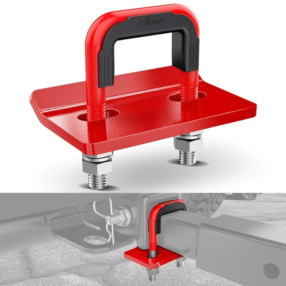 Trailer Hitch Tightener Anti Rattle Stabilizer 2 Inch Heavy Duty Steel U-Bolt with Rubber Cover Hitch Mount Wobble Eliminator