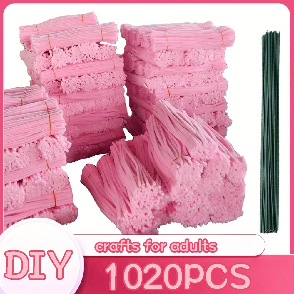 Pipe Cleaners 1020pcs Chenille Stems 20 Colors, Upgraded Thick Fuzzy Sticks with Patterned Rods for Kids Adults Teachers — im