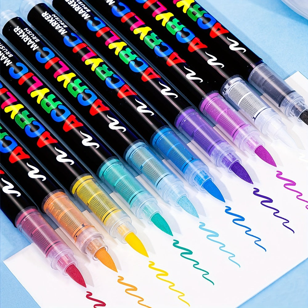 Soft Brush Acrylic Paint Pen Set with Clear Barrels in 12-, 36-, 60-, 80- or 120-Color Checkout Options — image 6