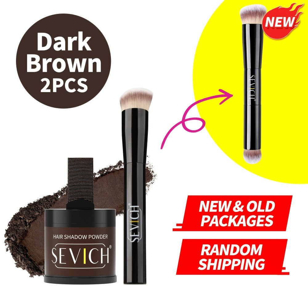 Hair Root & Hairline Concealer Powder Kit with Brush, Instant Coverage for Thinning Hair, Receding Hairline & Bald Spots — im